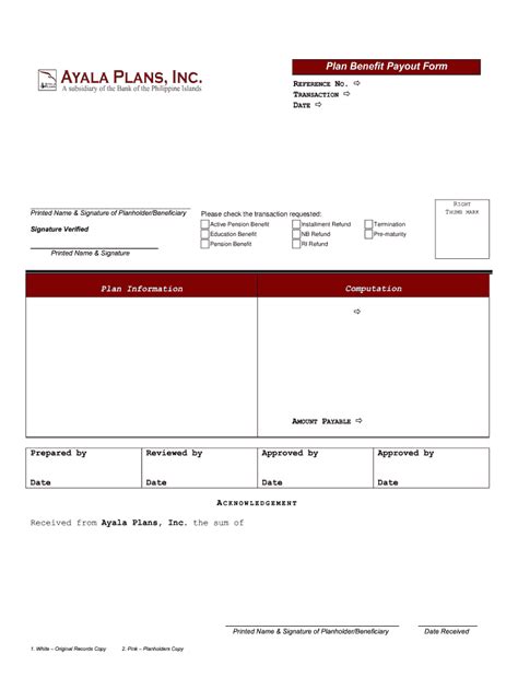 Ayala Plans Insurance Requirement and Forms .